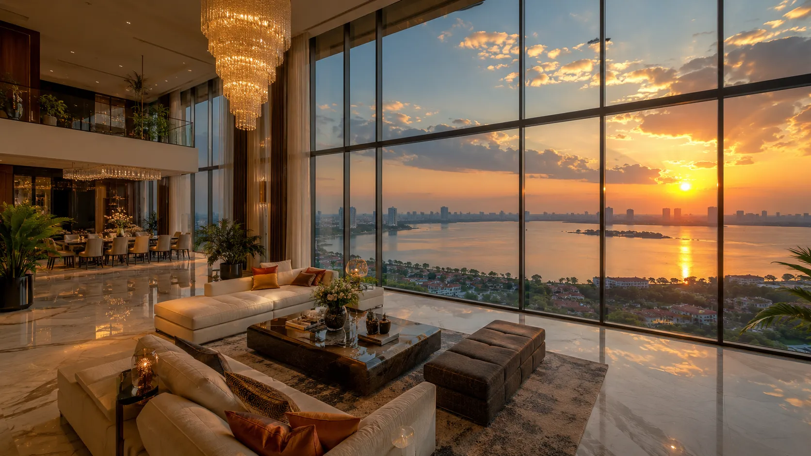 Phòng khách Sky Villa Penthouse Maison Privée Tây Hồ