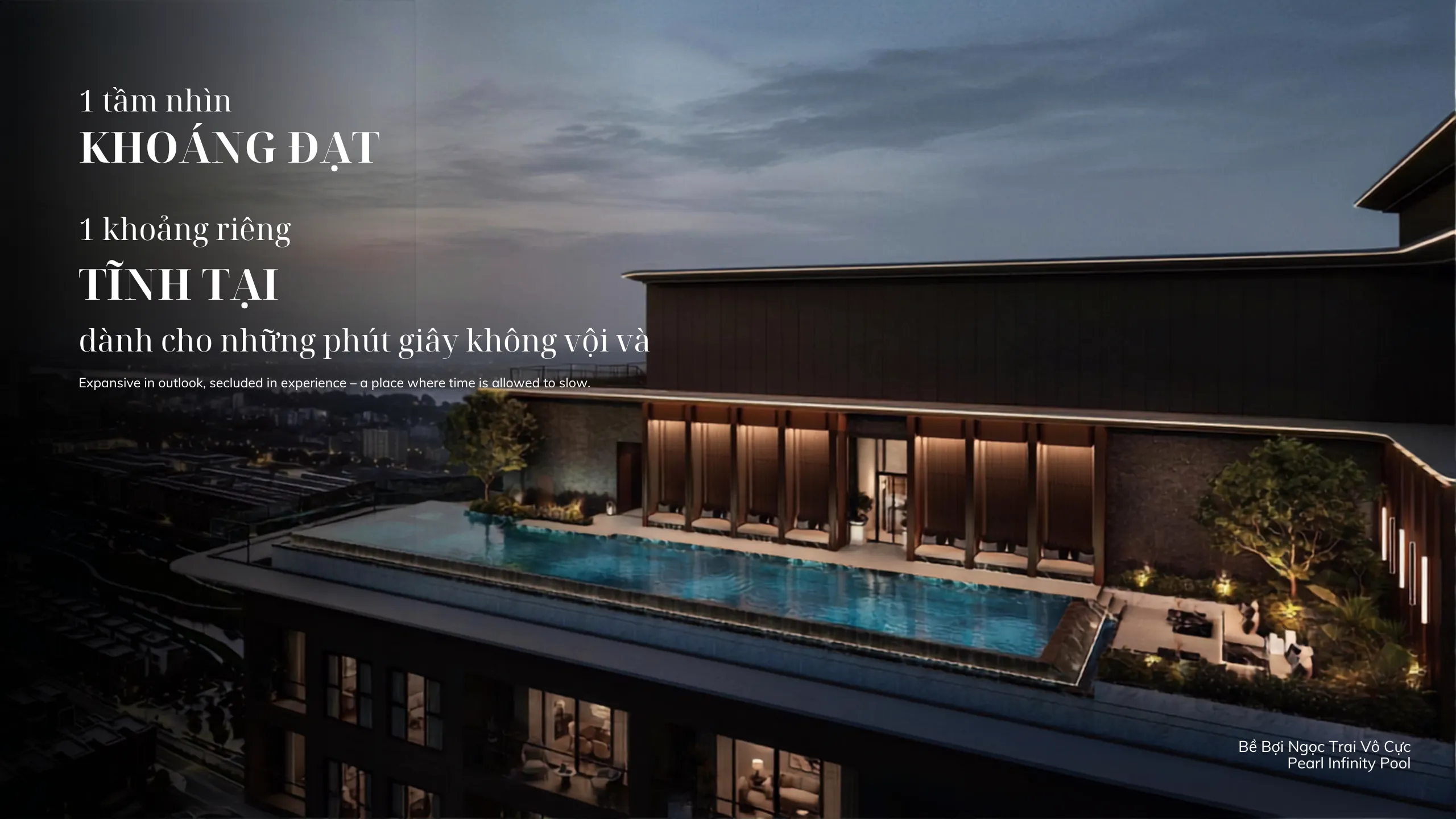 Bể bơi vô cực Panorama tại Maison Privée Tây Hồ